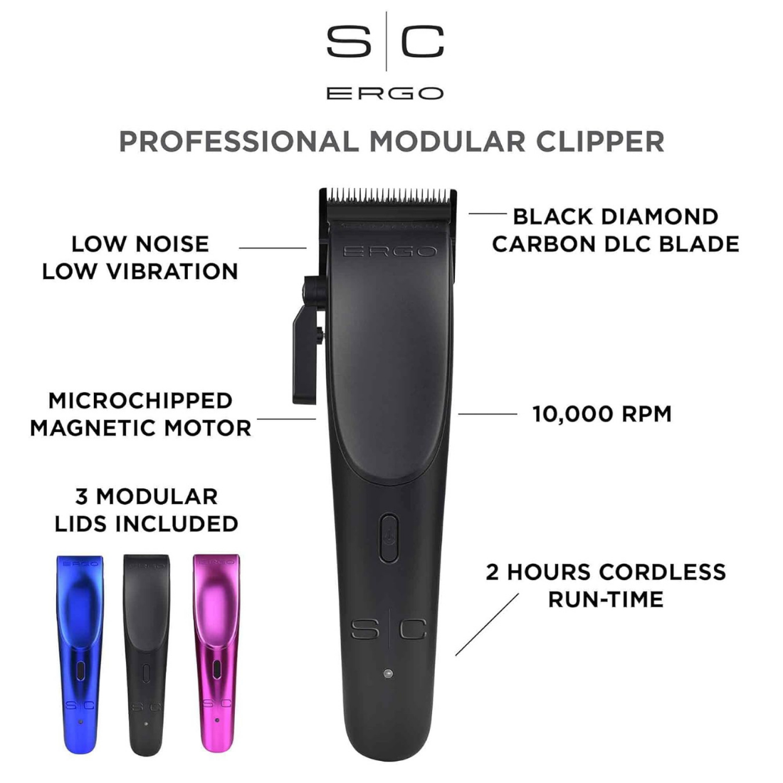 StyleCraft Ergo Professional Modular Hair Clipper With Linear Magnetic Motor