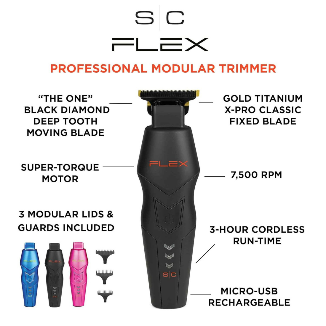 Stylecraft Flex Cordless Trimmer with Super Torque Motor