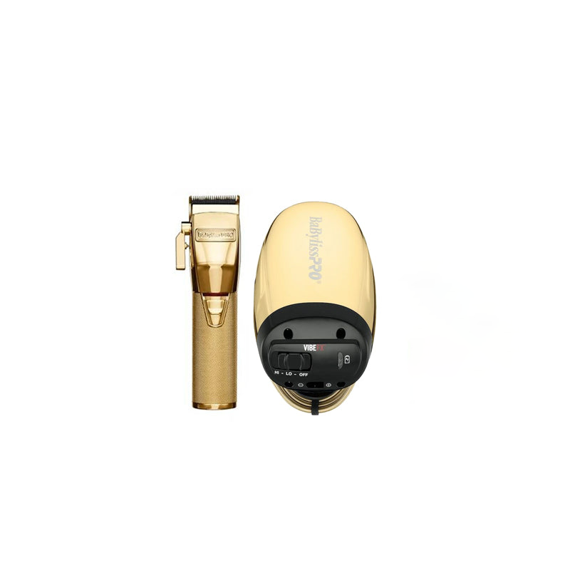 BaBylissPro Combo Deal - GOLDFX Cordless Clipper + Babyliss Pro VIBEFX Cord / Cordless Massager