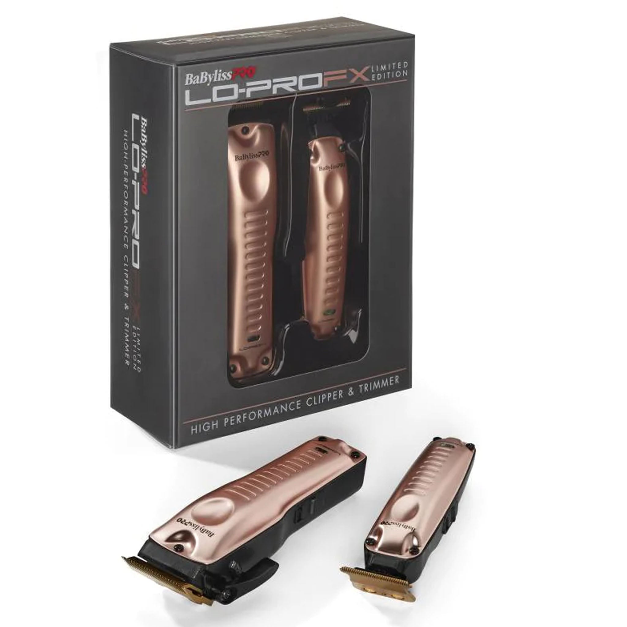 BABYLISSPRO LO-PRO LIMITED EDITION HIGH PERFORMANCE CLIPPER & TRIMMER COLLECTION SET - ROSE GOLD (FXHOLPKLP-RG)