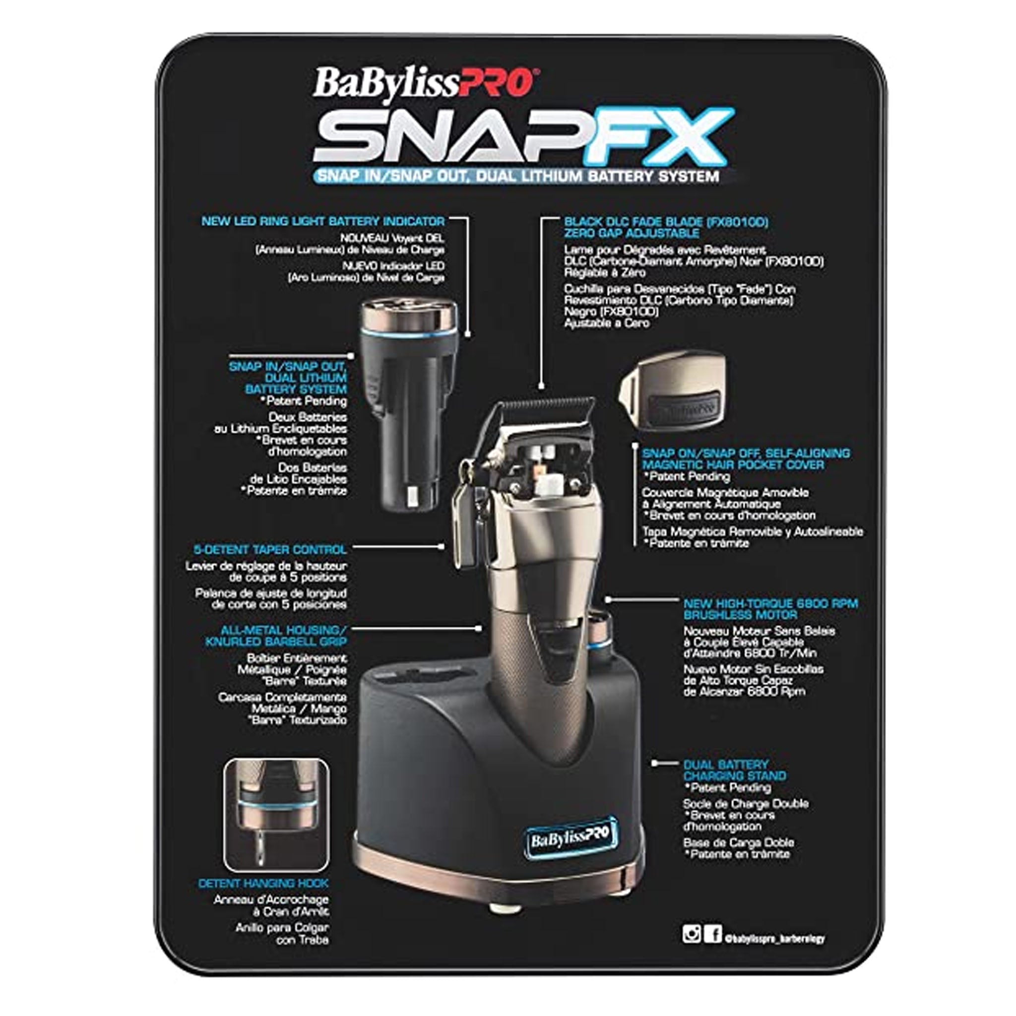 BABYLISS PRO SNAPFX CLIPPER (FX890)