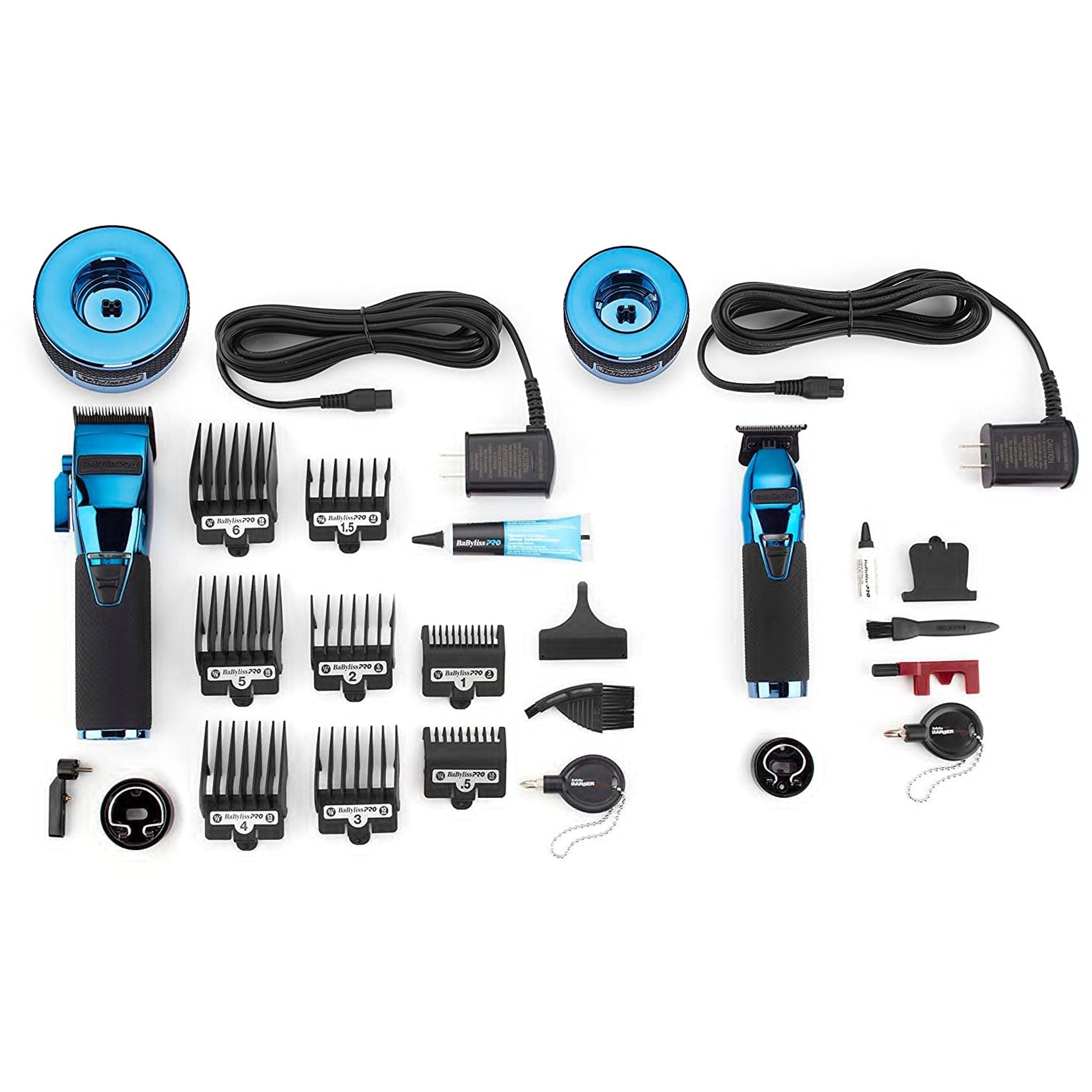 BaByliss PRO Limited BLUEFX Boost+ Clipper & Trimmer Set with Charging Base