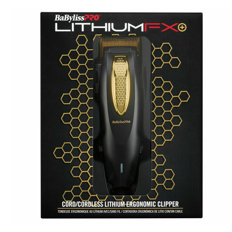 BaByliss PRO FX673N LithiumFX+ Cordless Lithium Ergonomic Black & Gold Clipper | New Arrival